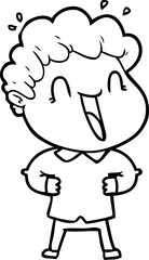 Obraz premium cartoon happy man