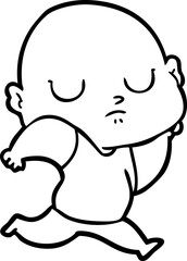 cartoon bald man