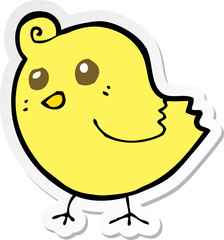 sticker of a cartoon bird