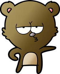 bored bear cartoon