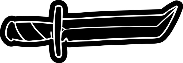 cartoon icon of a short dagger