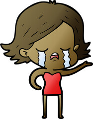 cartoon girl crying