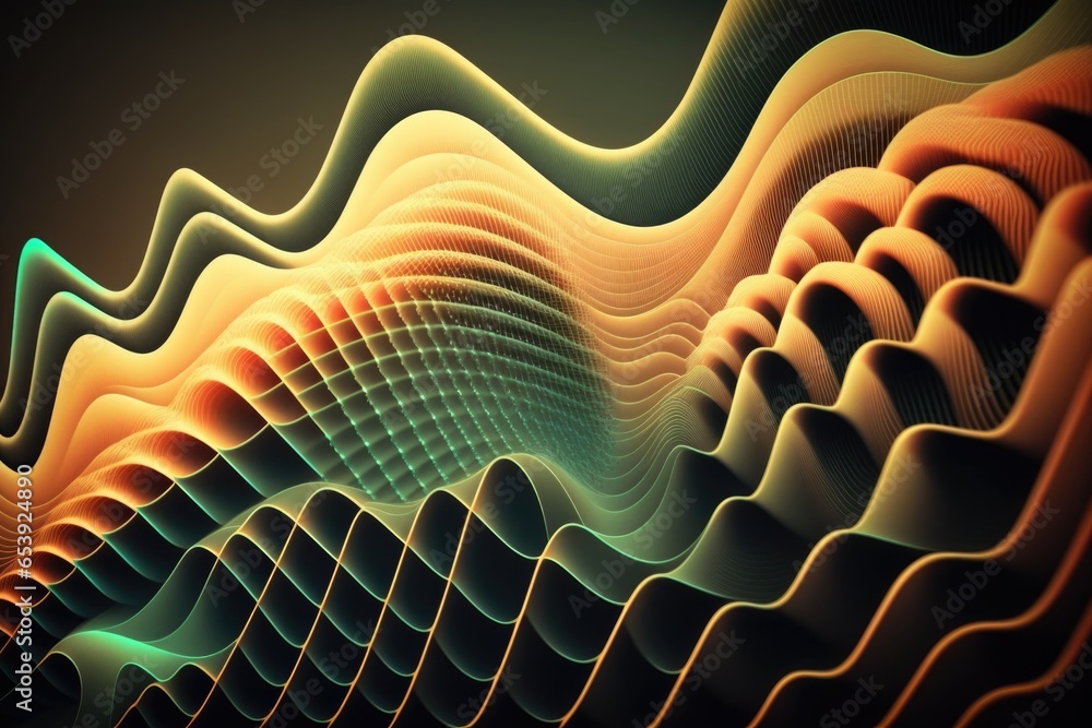 Wall mural abstract background with flowing lines