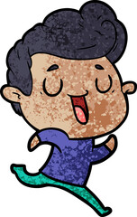 happy cartoon man
