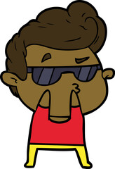 cartoon cool guy
