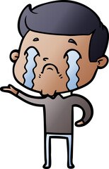 cartoon man crying