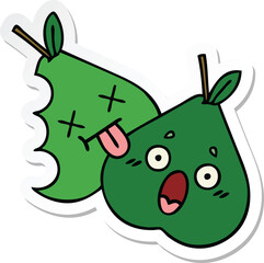sticker of a cute cartoon pears