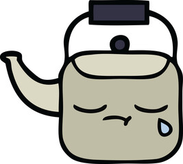 cute cartoon of a kettle