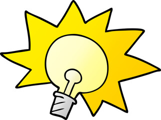 cartoon light bulb