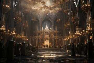 interior of church, Generative AI