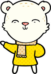 happy cartoon polar bear