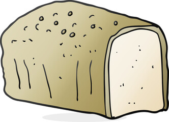 freehand drawn cartoon bread