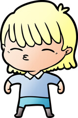 cartoon woman