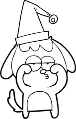 cartoon tired dog