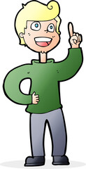 cartoon boy with great idea