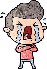 Fototapeta premium cartoon crying man