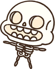 cute skeleton cartoon drawing