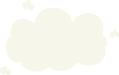 Fototapeta premium flat color style cartoon cloud