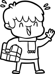 cartoon laughing boy