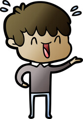 cartoon laughing boy