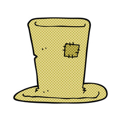 freehand drawn cartoon tramp top hat
