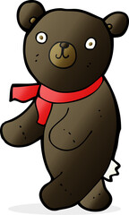 cute cartoon black teddy bear