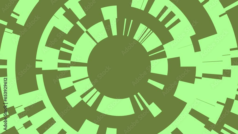 Poster pale green circular background for screensaver. hi-tech style. rendering animation.