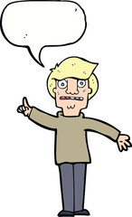 cartoon man asking question with speech bubble