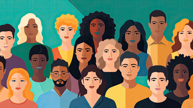 diversity workforce worker multicultural team business background - by generative ai