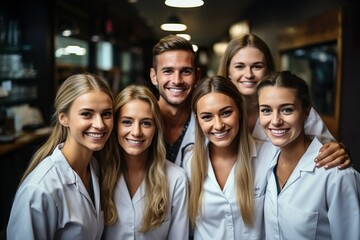 Obraz premium team or group of doctors and nurses | Generative AI