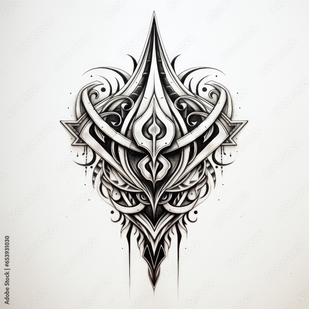 Wall mural tattoo tribal spiritual symbol sacred - by generative ai