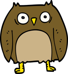 funny cartoon doodle owl