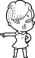 cartoon surprised girl