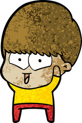 cartoon happy boy