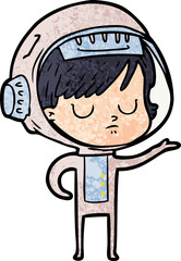 cartoon astronaut woman