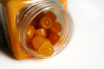 Sleep gummy with white background.