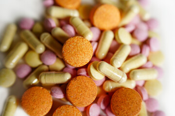 Multivitamin pills and capsules