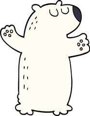 cartoon doodle polar bear