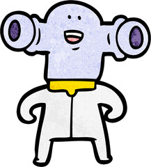 friendly cartoon alien