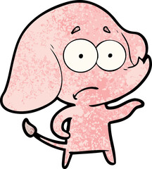 cartoon unsure elephant