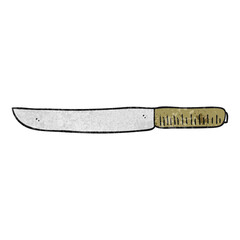 freehand textured cartoon butter knife
