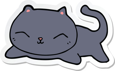 sticker of a cartoon cat