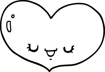 cartoon love heart character