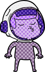cartoon confident astronaut © lineartestpilot