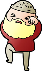 cartoon man with beard