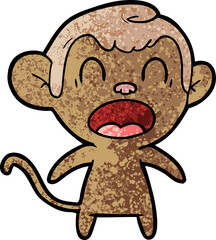 shouting cartoon monkey