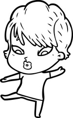 cartoon woman