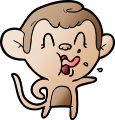 Fototapeta premium crazy cartoon monkey