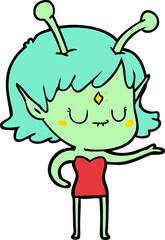 cartoon alien girl