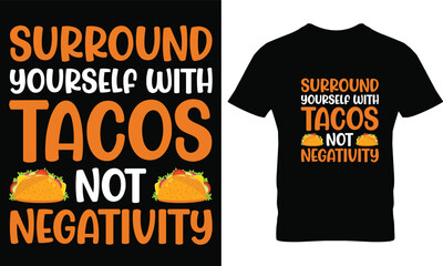 Tacos t-shirt design vector graphic.